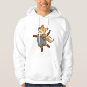Fox als Friseur mit Schere Hoodie (Vorderseite)