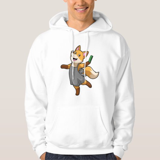 Fox als Friseur mit Schere Hoodie (Vorderseite)