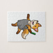 Fox als Friseur mit Schere Puzzle (Horizontal)
