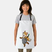 Fox als Friseur mit Schere Schürze (Insitu)