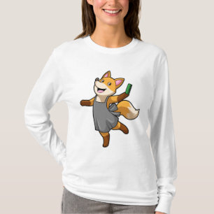 Fox als Friseur mit Schere T-Shirt