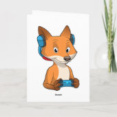 Fox als Gamer mit Joystick Karte (Rückseite)