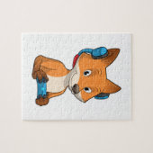Fox als Gamer mit Joystick Puzzle (Horizontal)