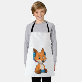 Fox als Gamer mit Joystick Schürze (Getragen)