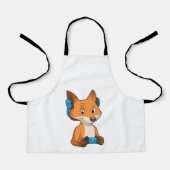 Fox als Gamer mit Joystick Schürze (Vorderseite)