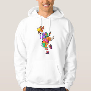 Fox als Inline-Skater mit Inline-Skaten Hoodie