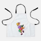 Fox als Inline-Skater mit Inline-Skaten Schürze (Vorderseite)