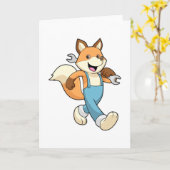 Fox als Mechanik mit Schraubenschlüssel Karte (Gelbe Blume)