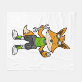 Fox als Mechanik mit Schraubenschlüssel und Nut Fleecedecke (Vorderseite (Horizontal))