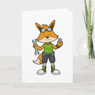 Fox als Mechanik mit Schraubenschlüssel und Nut Karte