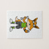 Fox als Mechanik mit Schraubenschlüssel und Nut Puzzle (Horizontal)