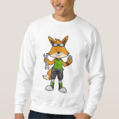 Fox als Mechanik mit Schraubenschlüssel und Nut Sweatshirt (Vorderseite)
