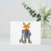 Fox als Mechanik mit Spanner Postkarte (Stehend Vorderseite)