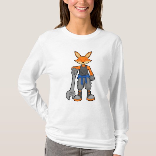 Fox als Mechanik mit Spanner T-Shirt (Vorderseite)