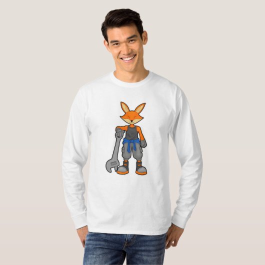 Fox als Mechanik mit Spanner T-Shirt (Vorne ganz)