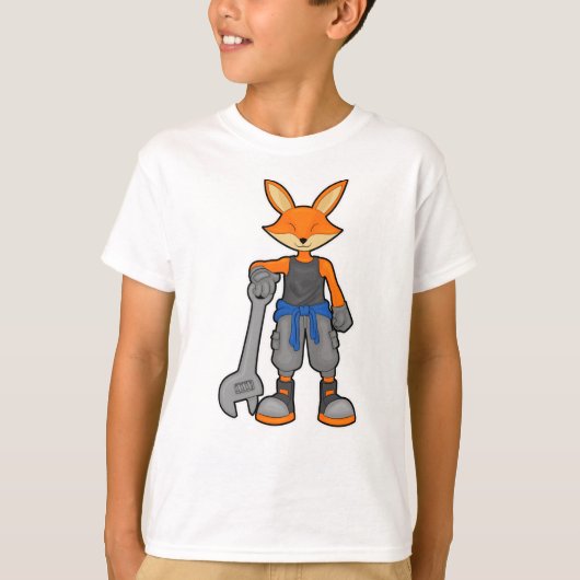 Fox als Mechanik mit Spanner T-Shirt (Vorderseite)