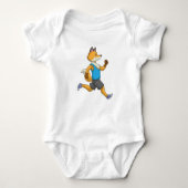 Fox als Runner beim Laufen Baby Strampler (Vorderseite)