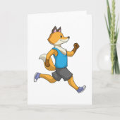 Fox als Runner beim Laufen Karte (Vorderseite)
