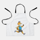 Fox als Runner beim Laufen Schürze (Vorderseite)