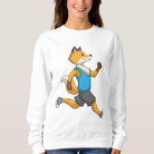 Fox als Runner beim Laufen Sweatshirt (Vorderseite)