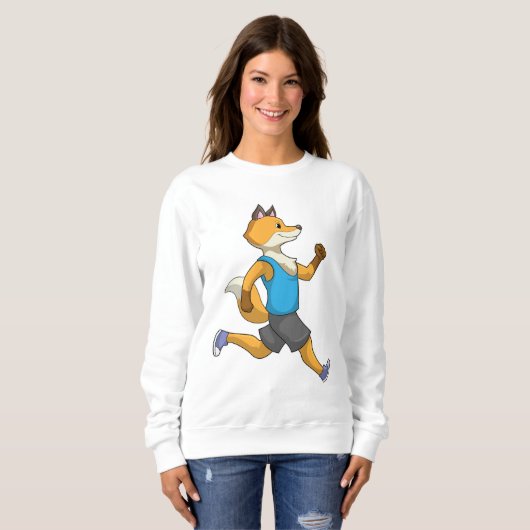 Fox als Runner beim Laufen Sweatshirt (Vorne ganz)