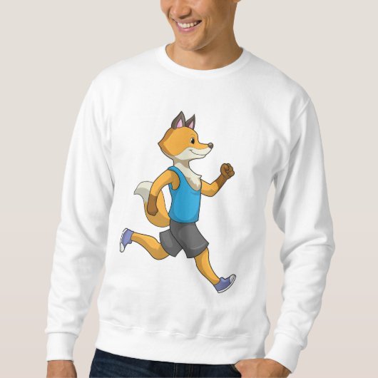 Fox als Runner beim Laufen Sweatshirt (Vorderseite)