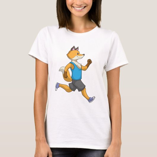 Fox als Runner beim Laufen T-Shirt (Vorderseite)