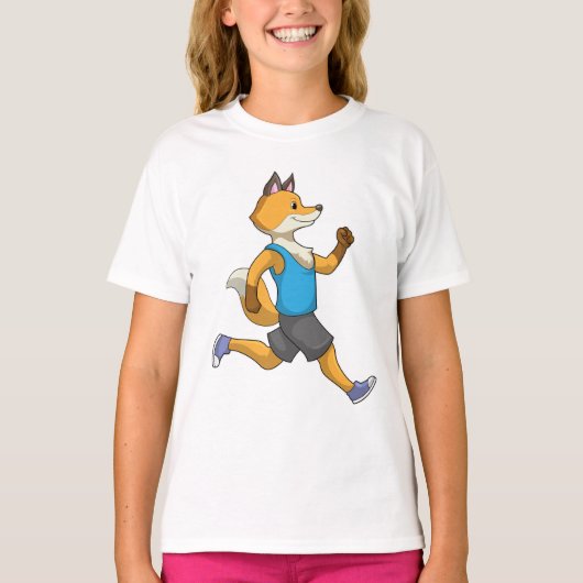 Fox als Runner beim Laufen T-Shirt (Vorderseite)