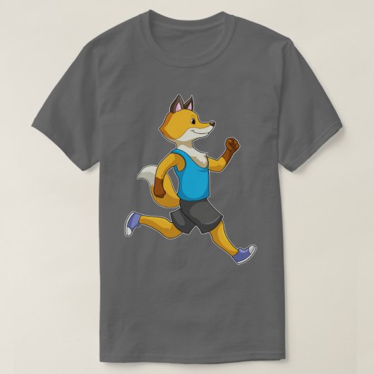 Fox als Runner beim Laufen T-Shirt (Design vorne)