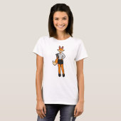 Fox als Secretary mit Notepad T-Shirt (Vorne ganz)