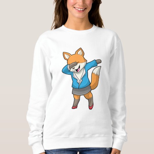 Fox als Sekretär beim Hip Hop Dance Sweatshirt (Vorderseite)