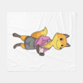 Fox als Sekretär für Kaffee Cup Fleecedecke (Vorderseite (Horizontal))