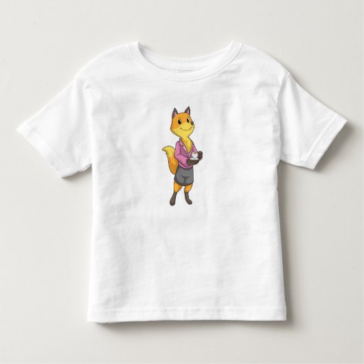 Fox als Sekretär für Kaffee Cup Kleinkind T-shirt (Vorderseite)