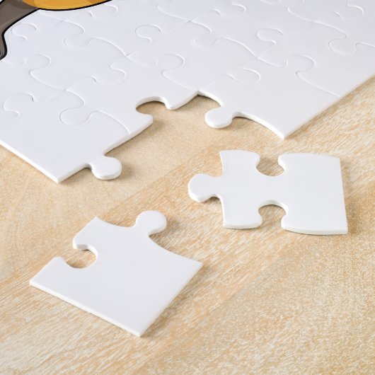 Fox als Sekretär für Kaffee Cup Puzzle (Seite)