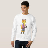 Fox als Sekretär für Kaffee Cup Sweatshirt (Vorne ganz)