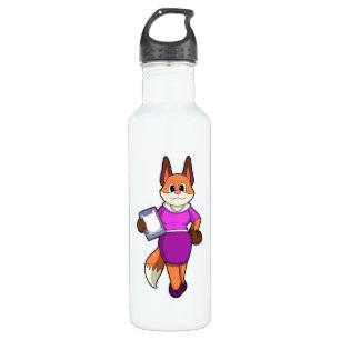 Fox als Sekretär mit Rock Edelstahlflasche