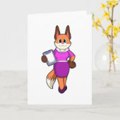 Fox als Sekretär mit Rock Karte (Gelbe Blume)
