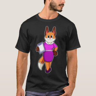 Fox als Sekretär mit Rock T-Shirt