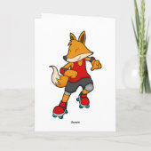 Fox als Skater mit Roller-Skaten Karte (Rückseite)