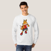 Fox als Skater mit Roller-Skaten T-Shirt (Vorne ganz)