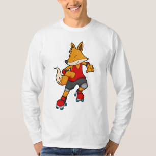 Fox als Skater mit Roller-Skaten T-Shirt