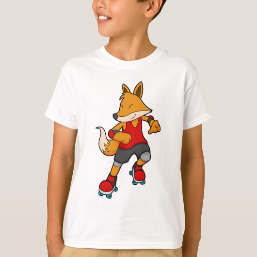 Fox als Skater mit Roller-Skaten T-Shirt (Vorderseite)