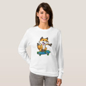 Fox als Skater mit Skateboard T-Shirt (Vorne ganz)