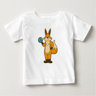 Fox als Volleyball-Spieler mit Volleyball Baby T-shirt