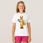 Fox als Volleyball-Spieler mit Volleyball T-Shirt (Vorne ganz)