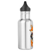 Fox als Zauberer mit Zauberstab & Hut Edelstahlflasche (Links)