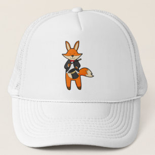 Fox als Zauberer mit Zauberstab & Hut Truckerkappe