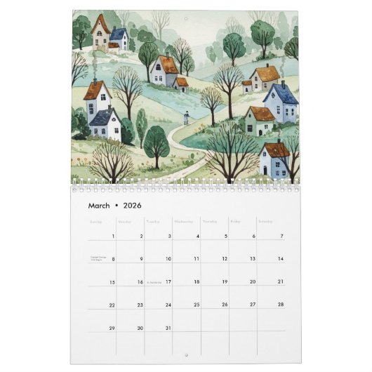Fox and a butterfly Calendar Kalender (Mär 2026)