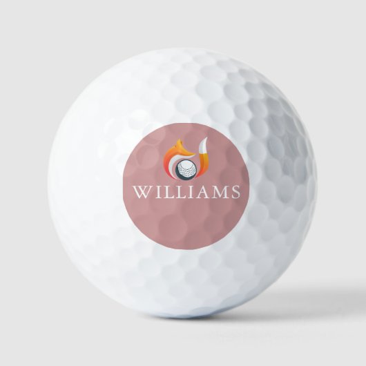 Fox and Ball Individuelle Name Dusty Rose Pink (Vorderseite)