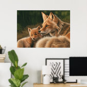 Fox and Cub Poster (Heimbüro)